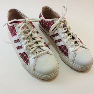 Adidas Women’s 9.5 Custom Superstar Shoe Y2K Retro Plaid Pink